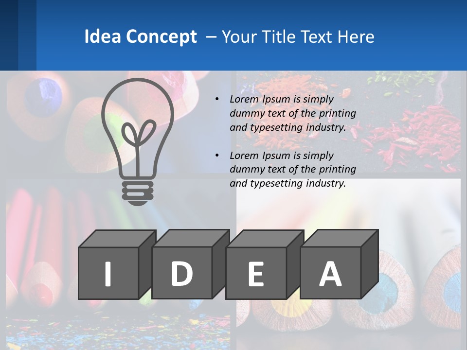 Office Pencil Materials PowerPoint Template