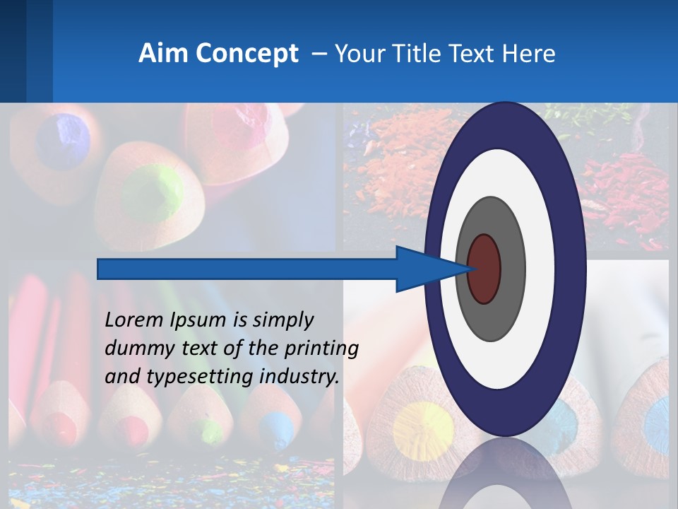 Office Pencil Materials PowerPoint Template