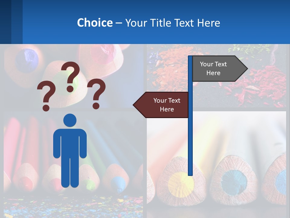 Office Pencil Materials PowerPoint Template