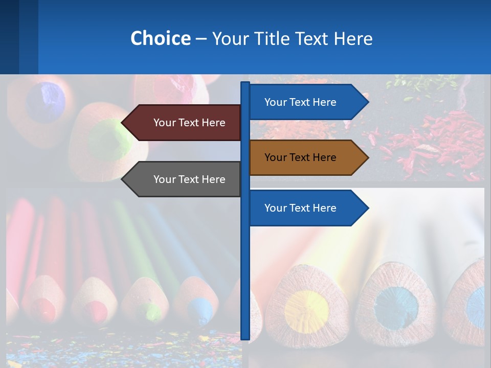 Office Pencil Materials PowerPoint Template