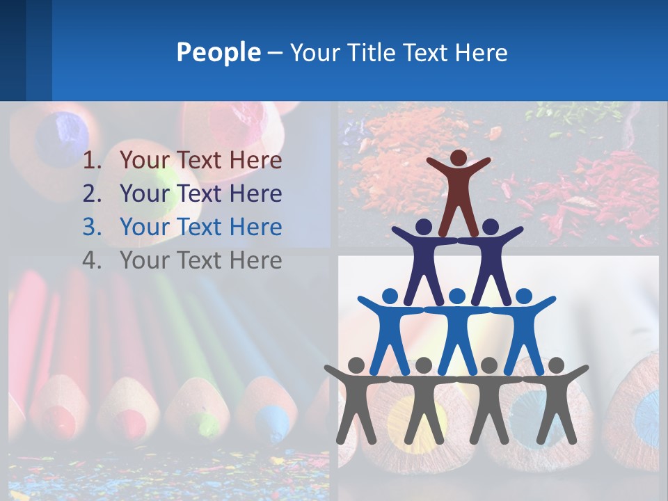 Office Pencil Materials PowerPoint Template