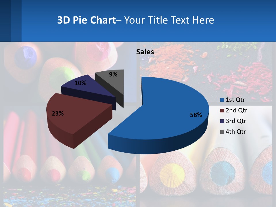 Office Pencil Materials PowerPoint Template