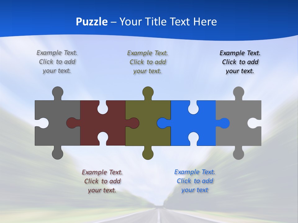 Direction Action Line PowerPoint Template