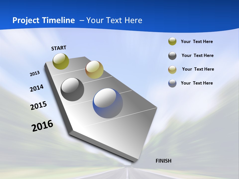 Direction Action Line PowerPoint Template