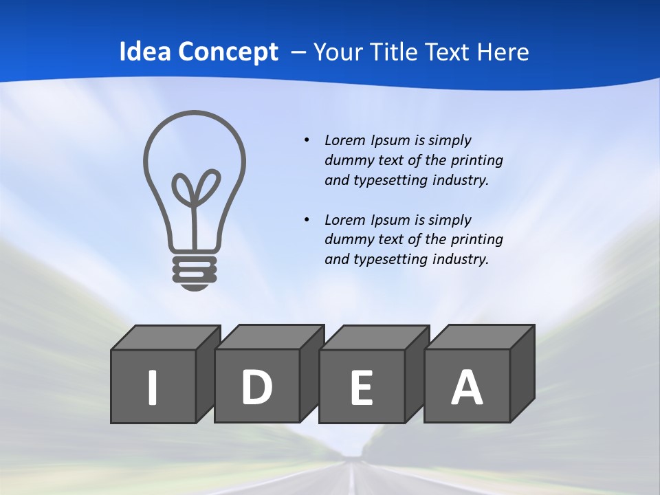 Direction Action Line PowerPoint Template