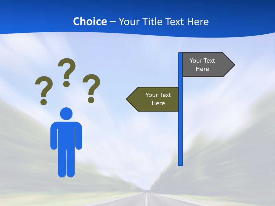 Direction Action Line PowerPoint Template