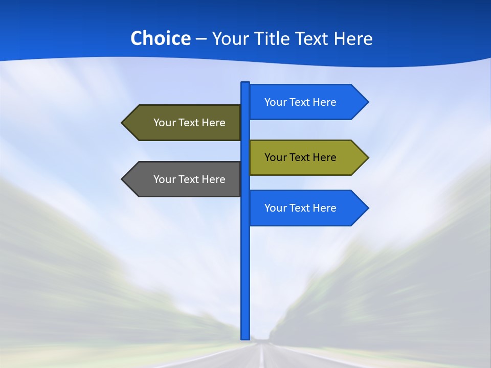 Direction Action Line PowerPoint Template