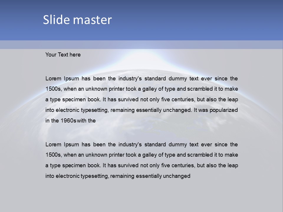 A Picture Of The Earth With The Sun In The Background PowerPoint Template