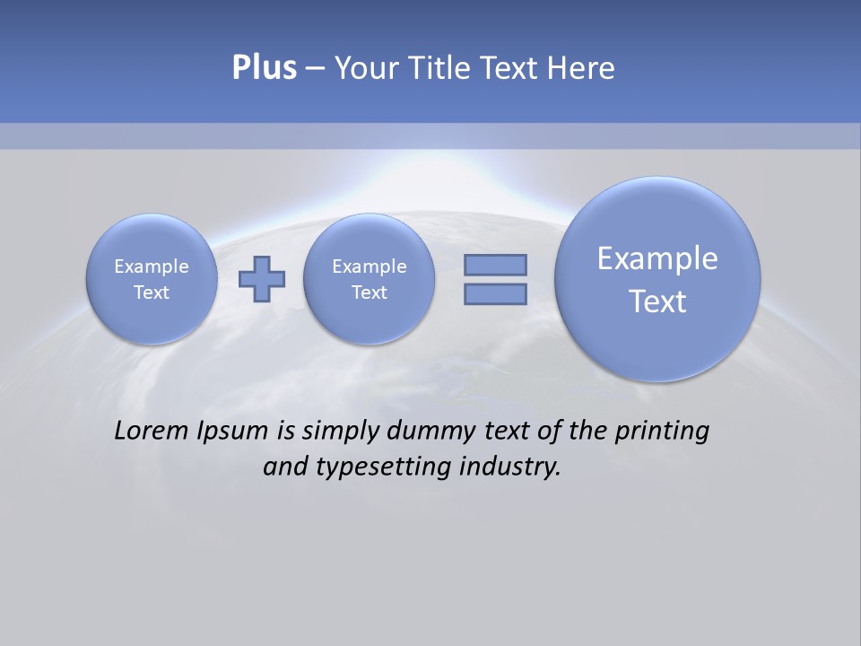 A Picture Of The Earth With The Sun In The Background PowerPoint Template