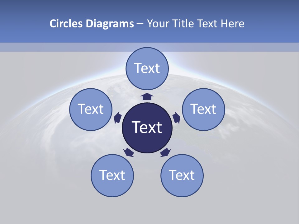 A Picture Of The Earth With The Sun In The Background PowerPoint Template