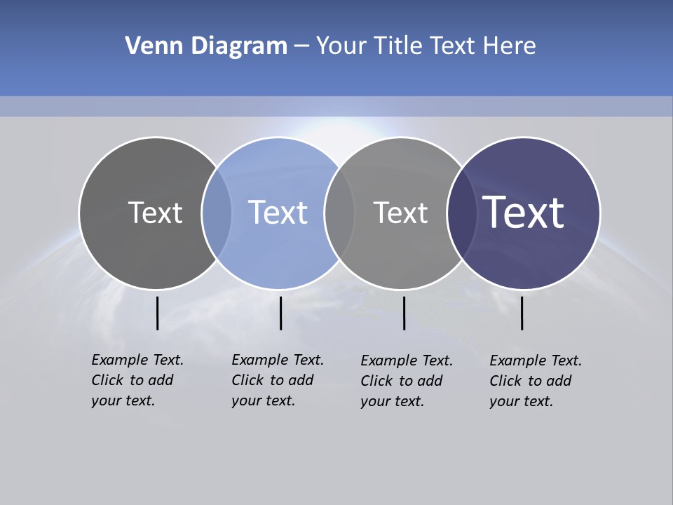 A Picture Of The Earth With The Sun In The Background PowerPoint Template