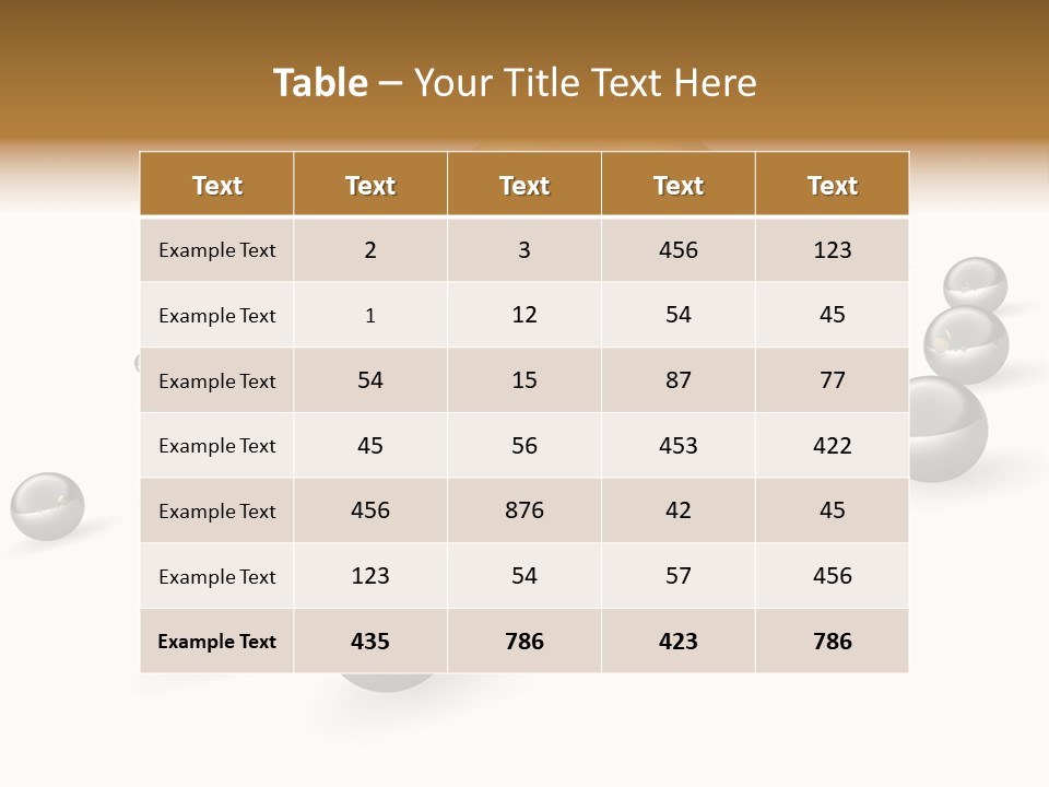A Golden Sphere Surrounded By Bubbles On A White Background PowerPoint Template