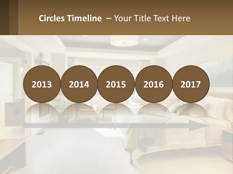 A Bedroom With A Large Bed And A Painting On The Wall PowerPoint Template