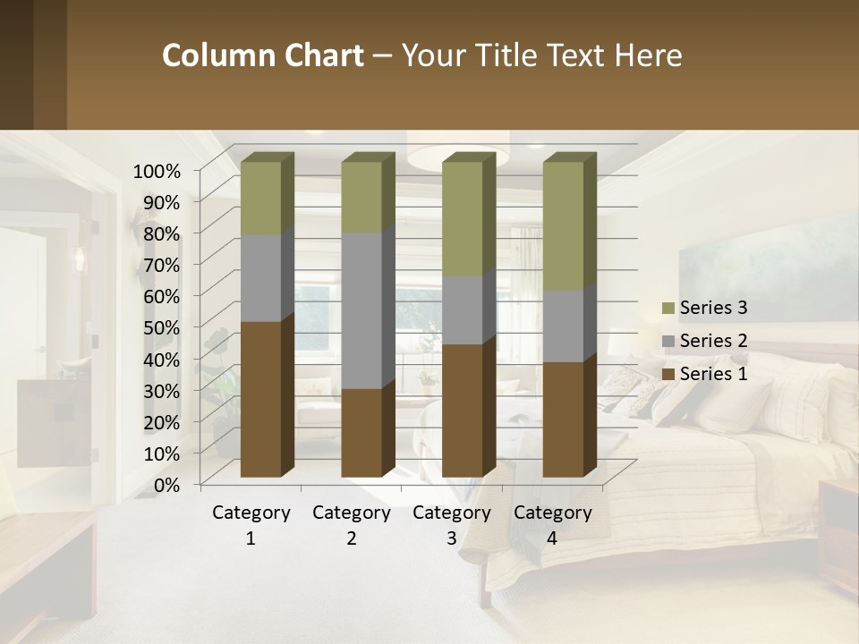 A Bedroom With A Large Bed And A Painting On The Wall PowerPoint Template
