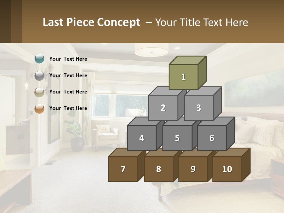 A Bedroom With A Large Bed And A Painting On The Wall PowerPoint Template