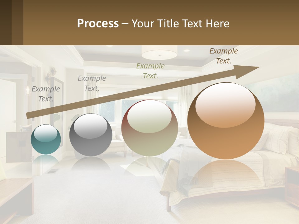 A Bedroom With A Large Bed And A Painting On The Wall PowerPoint Template