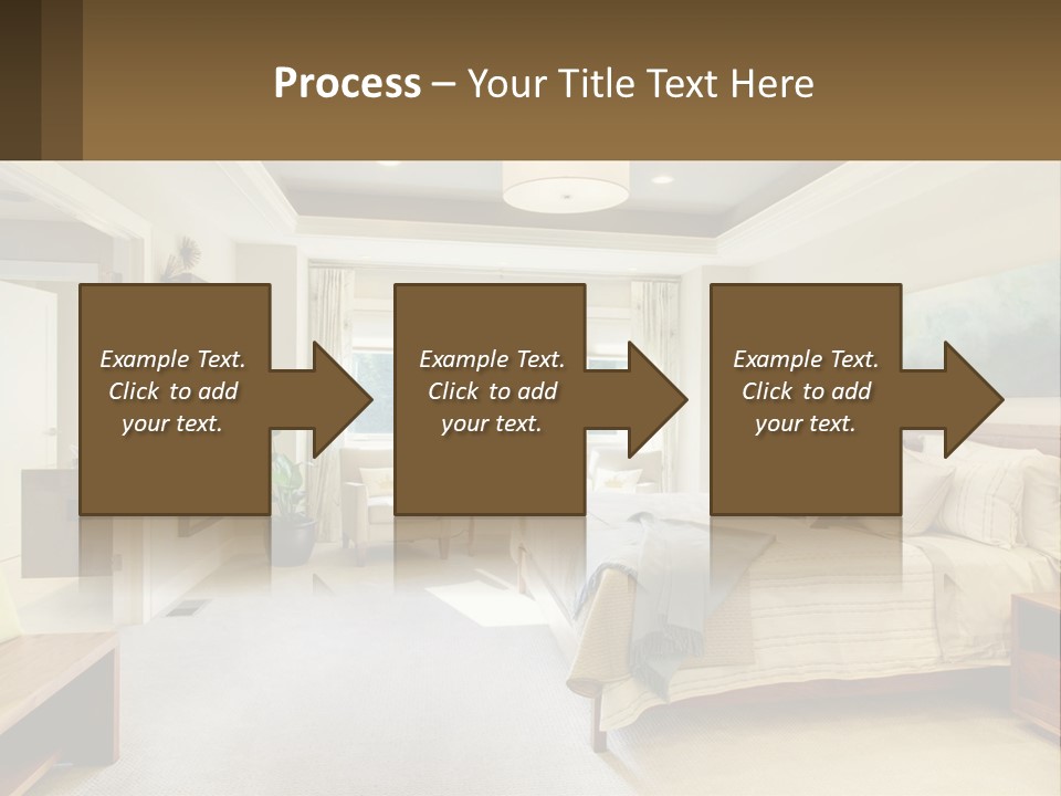 A Bedroom With A Large Bed And A Painting On The Wall PowerPoint Template