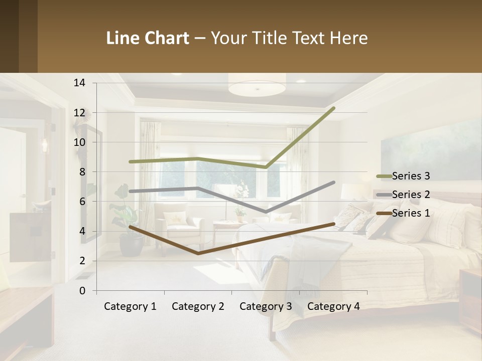 A Bedroom With A Large Bed And A Painting On The Wall PowerPoint Template