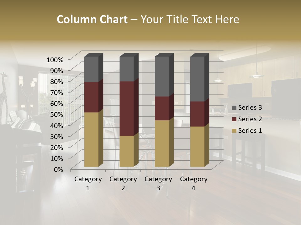 A Living Room Filled With Furniture And A Piano PowerPoint Template