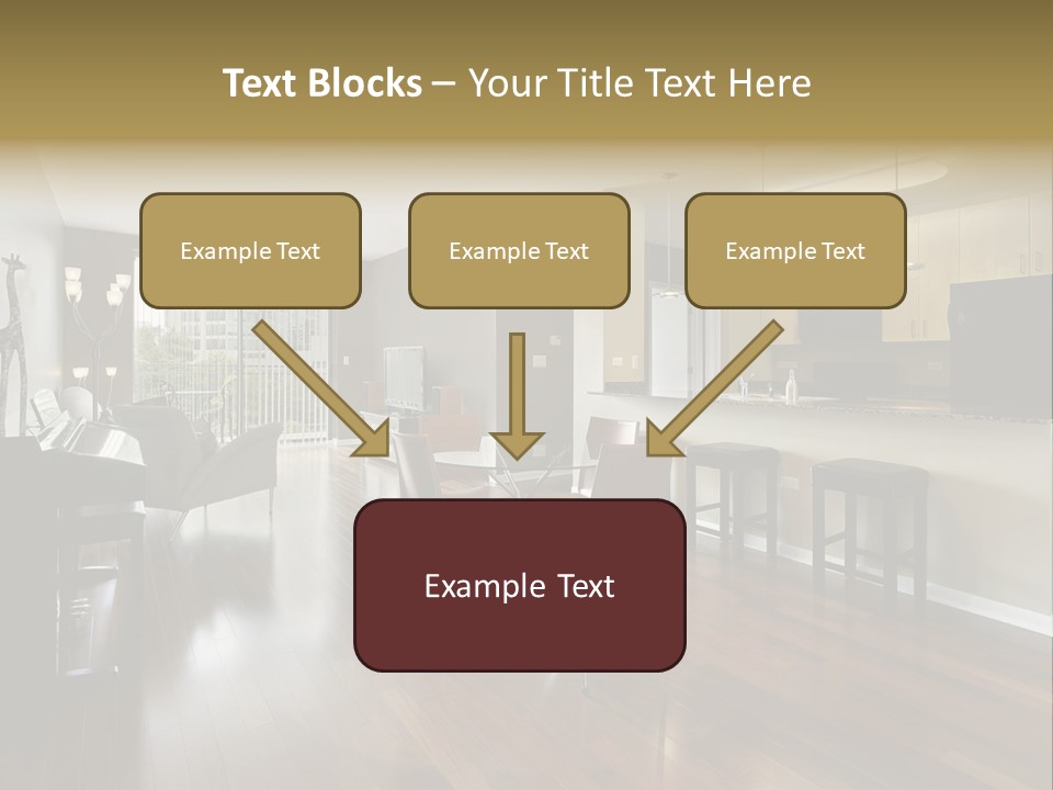 A Living Room Filled With Furniture And A Piano PowerPoint Template