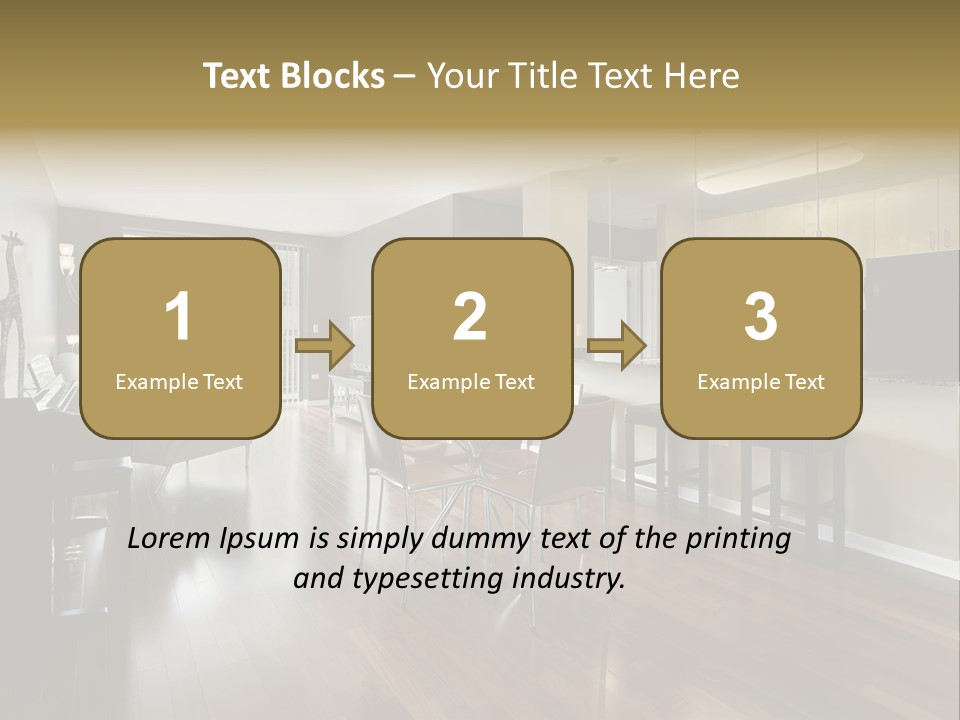 A Living Room Filled With Furniture And A Piano PowerPoint Template