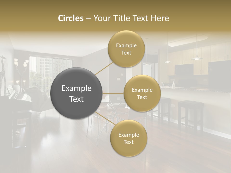 A Living Room Filled With Furniture And A Piano PowerPoint Template