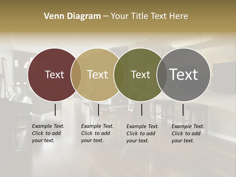 A Living Room Filled With Furniture And A Piano PowerPoint Template