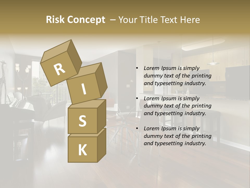 A Living Room Filled With Furniture And A Piano PowerPoint Template