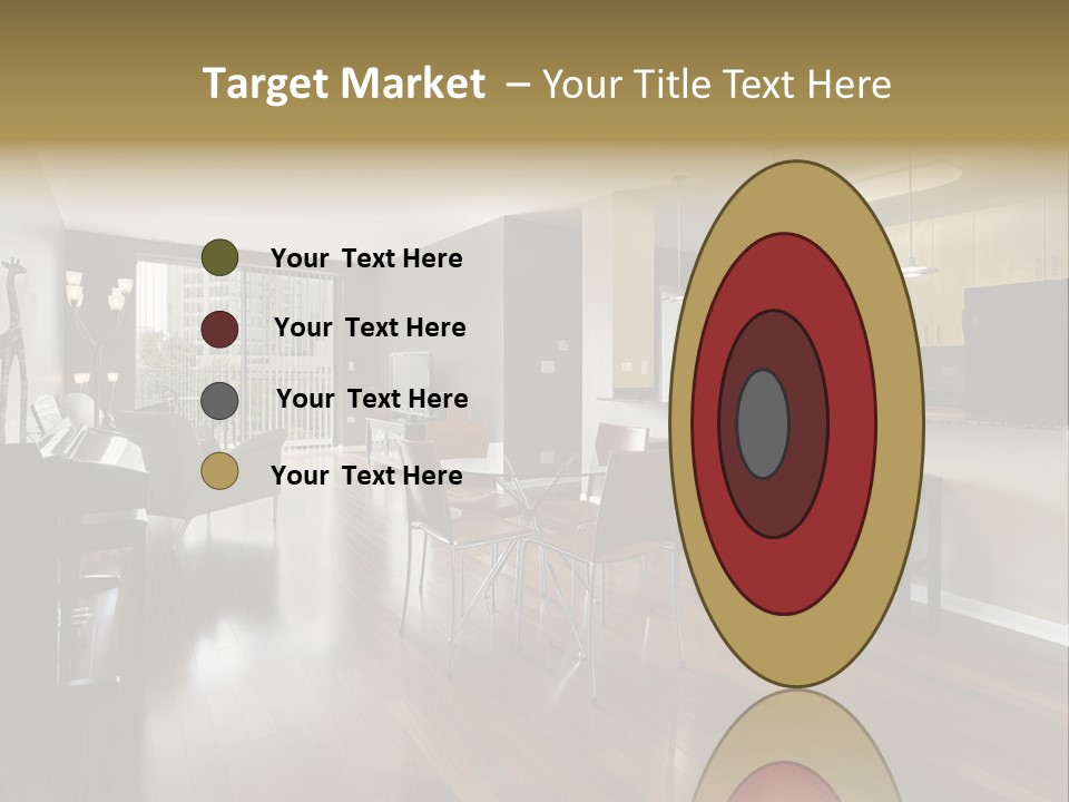 A Living Room Filled With Furniture And A Piano PowerPoint Template