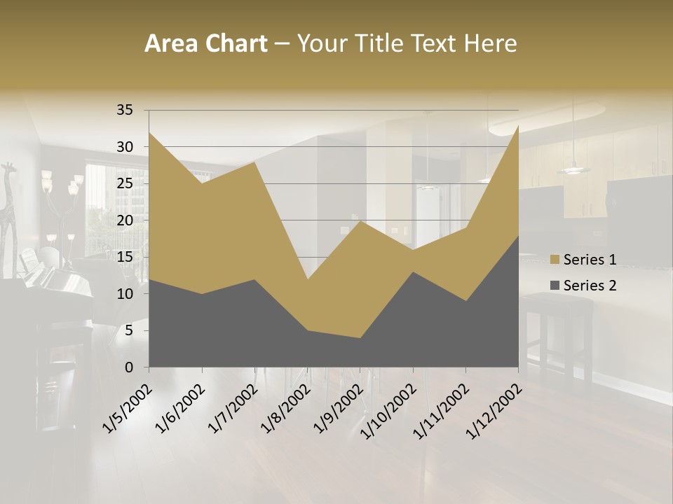 A Living Room Filled With Furniture And A Piano PowerPoint Template