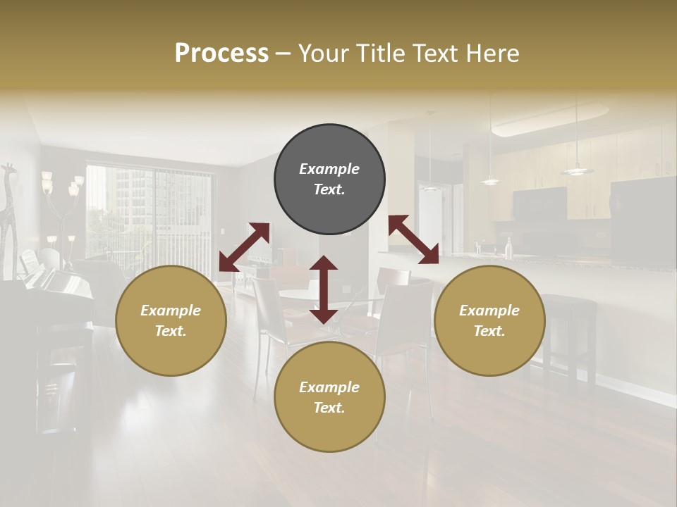 A Living Room Filled With Furniture And A Piano PowerPoint Template