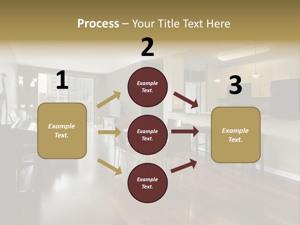 A Living Room Filled With Furniture And A Piano PowerPoint Template