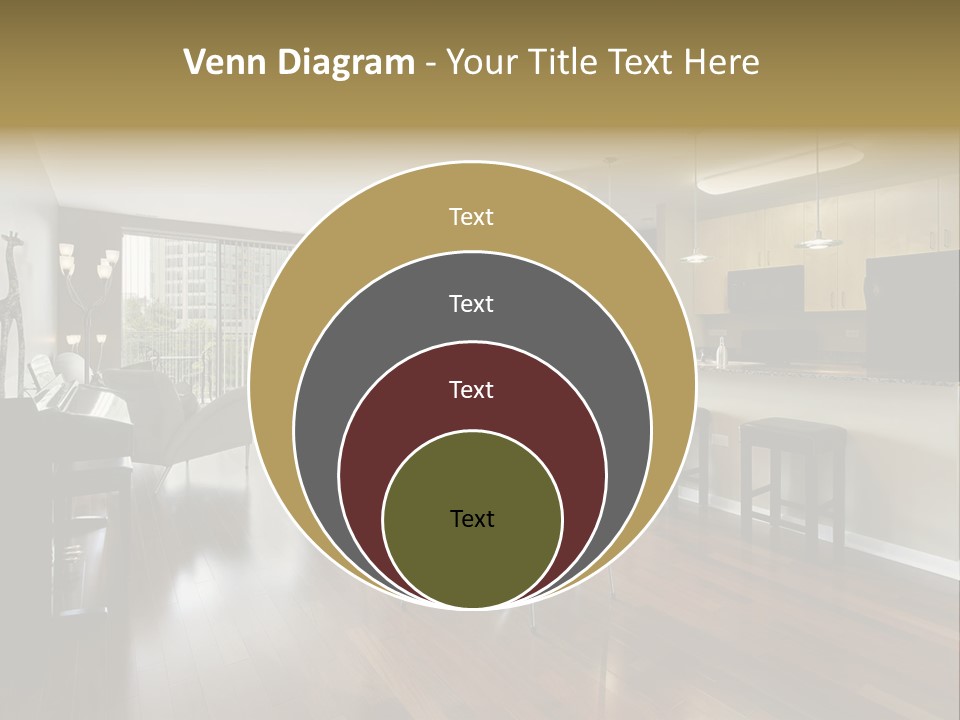 A Living Room Filled With Furniture And A Piano PowerPoint Template