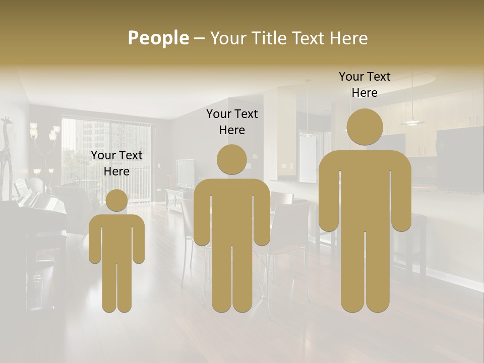 A Living Room Filled With Furniture And A Piano PowerPoint Template