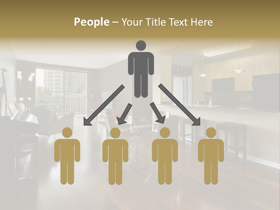 A Living Room Filled With Furniture And A Piano PowerPoint Template