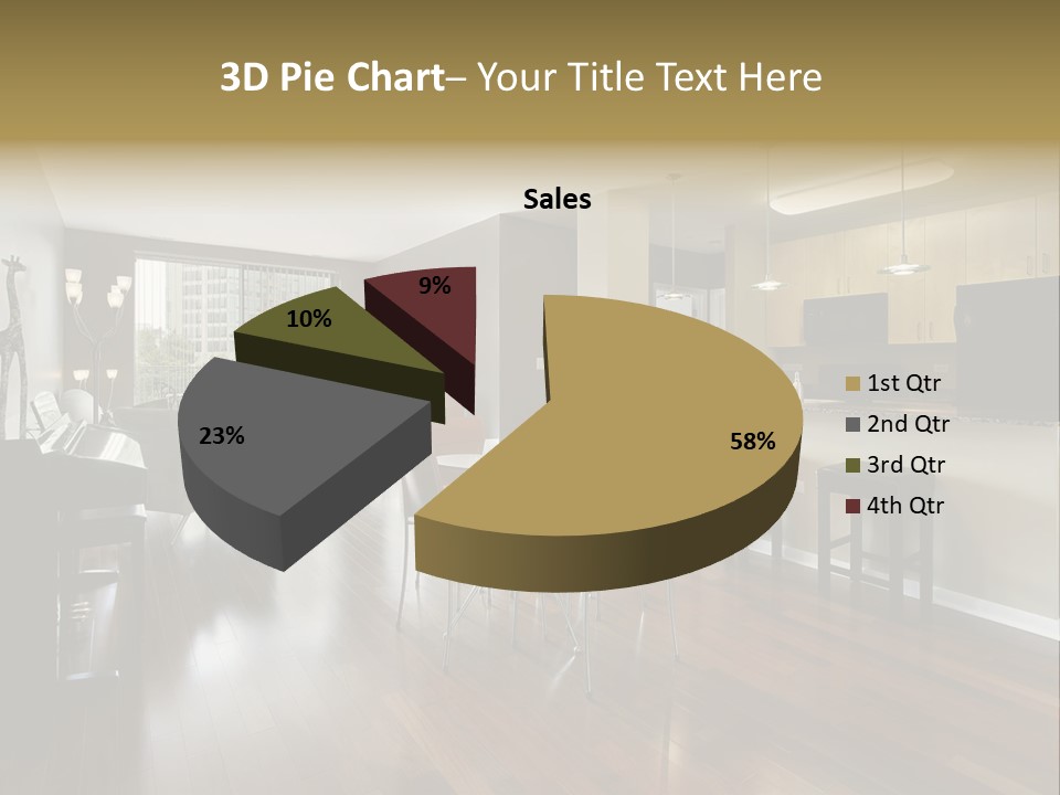 A Living Room Filled With Furniture And A Piano PowerPoint Template