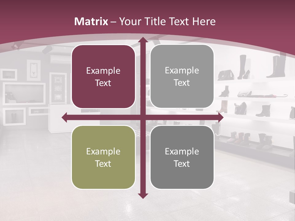 A Shoe Store With Lots Of Shoes On Display PowerPoint Template