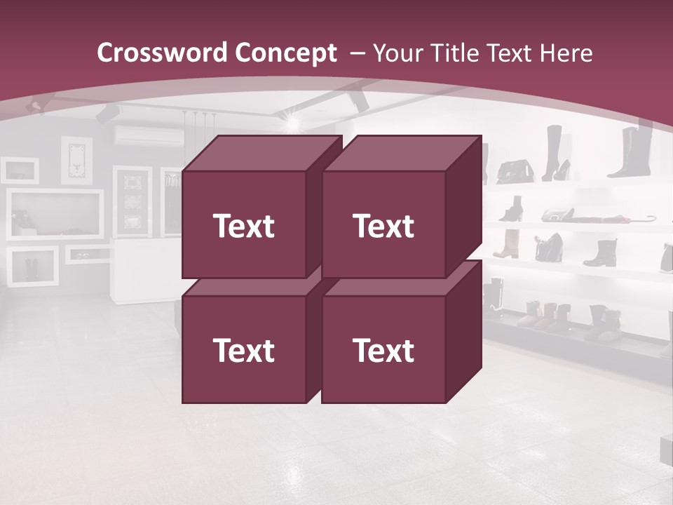 A Shoe Store With Lots Of Shoes On Display PowerPoint Template
