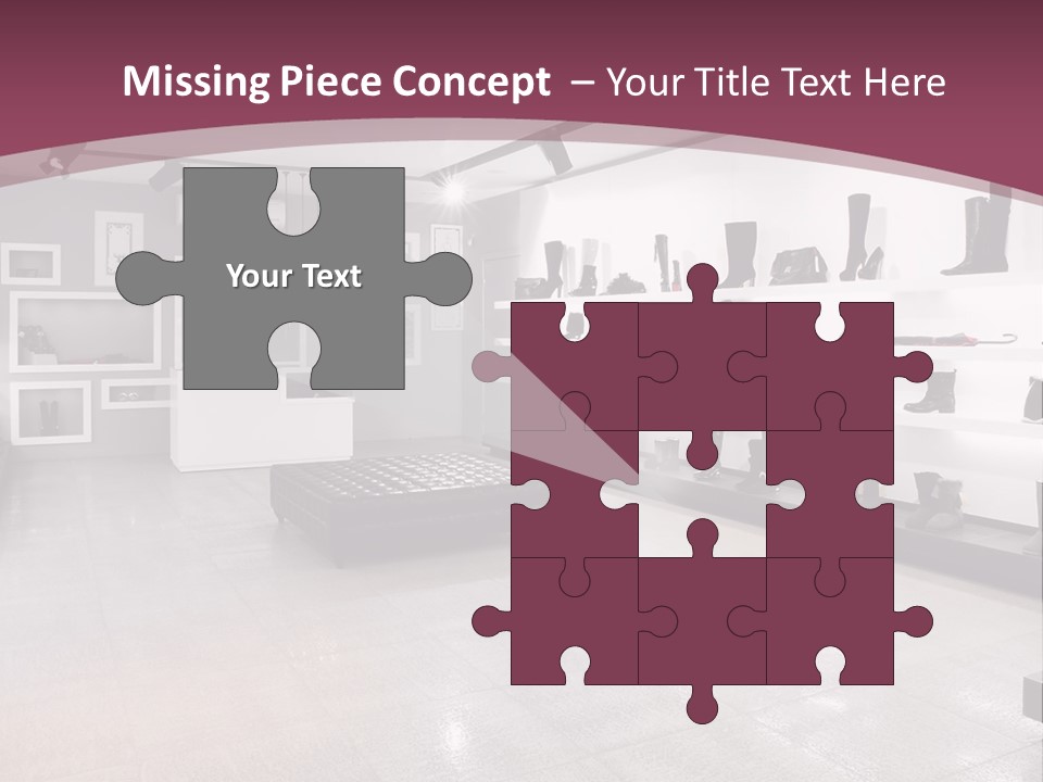 A Shoe Store With Lots Of Shoes On Display PowerPoint Template