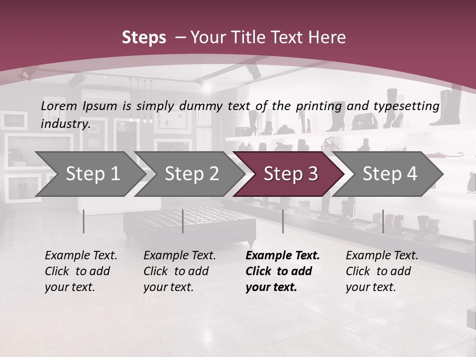 A Shoe Store With Lots Of Shoes On Display PowerPoint Template