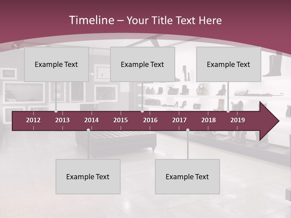 A Shoe Store With Lots Of Shoes On Display PowerPoint Template