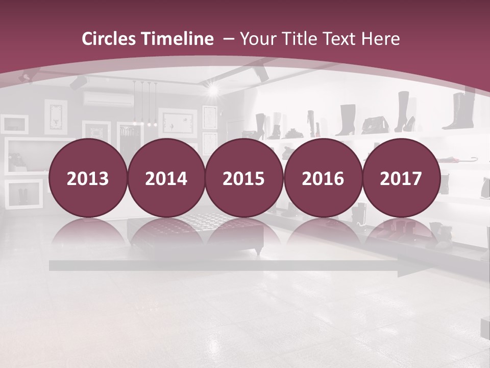 A Shoe Store With Lots Of Shoes On Display PowerPoint Template