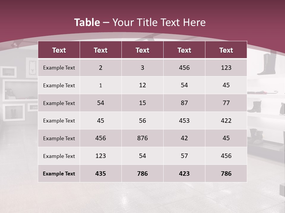 A Shoe Store With Lots Of Shoes On Display PowerPoint Template
