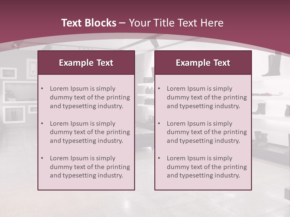 A Shoe Store With Lots Of Shoes On Display PowerPoint Template