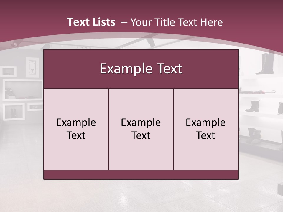A Shoe Store With Lots Of Shoes On Display PowerPoint Template