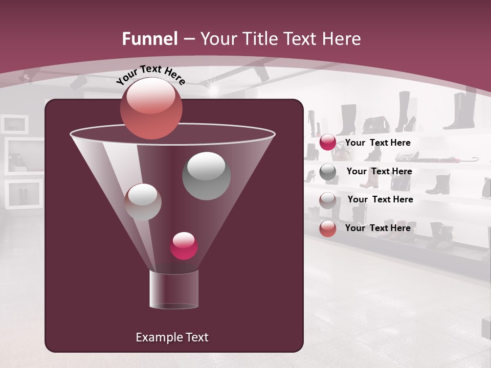 A Shoe Store With Lots Of Shoes On Display PowerPoint Template