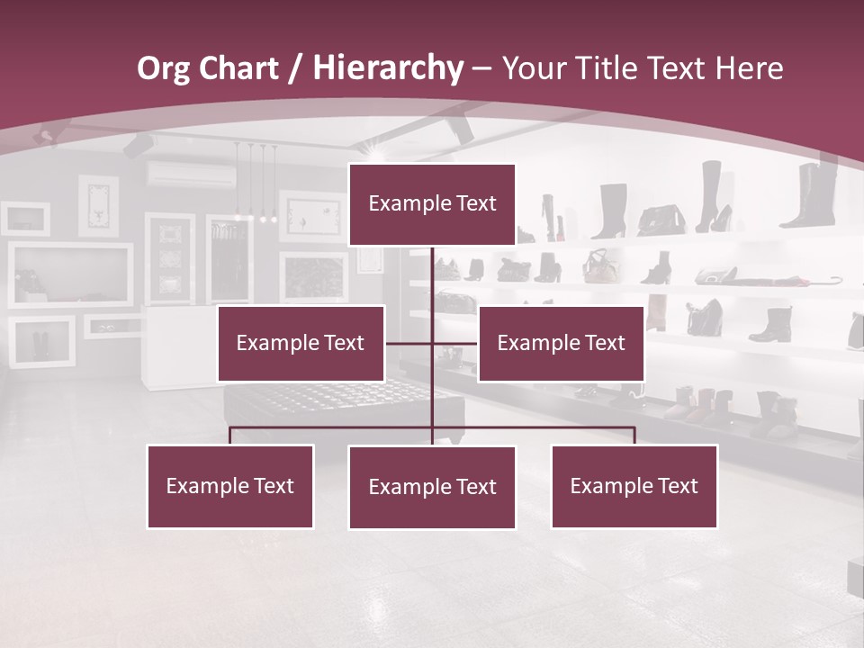 A Shoe Store With Lots Of Shoes On Display PowerPoint Template