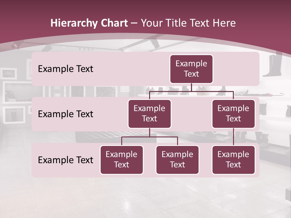 A Shoe Store With Lots Of Shoes On Display PowerPoint Template