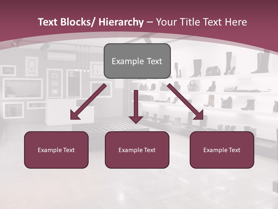 A Shoe Store With Lots Of Shoes On Display PowerPoint Template