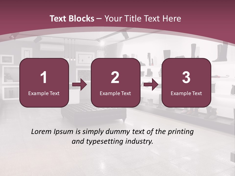 A Shoe Store With Lots Of Shoes On Display PowerPoint Template
